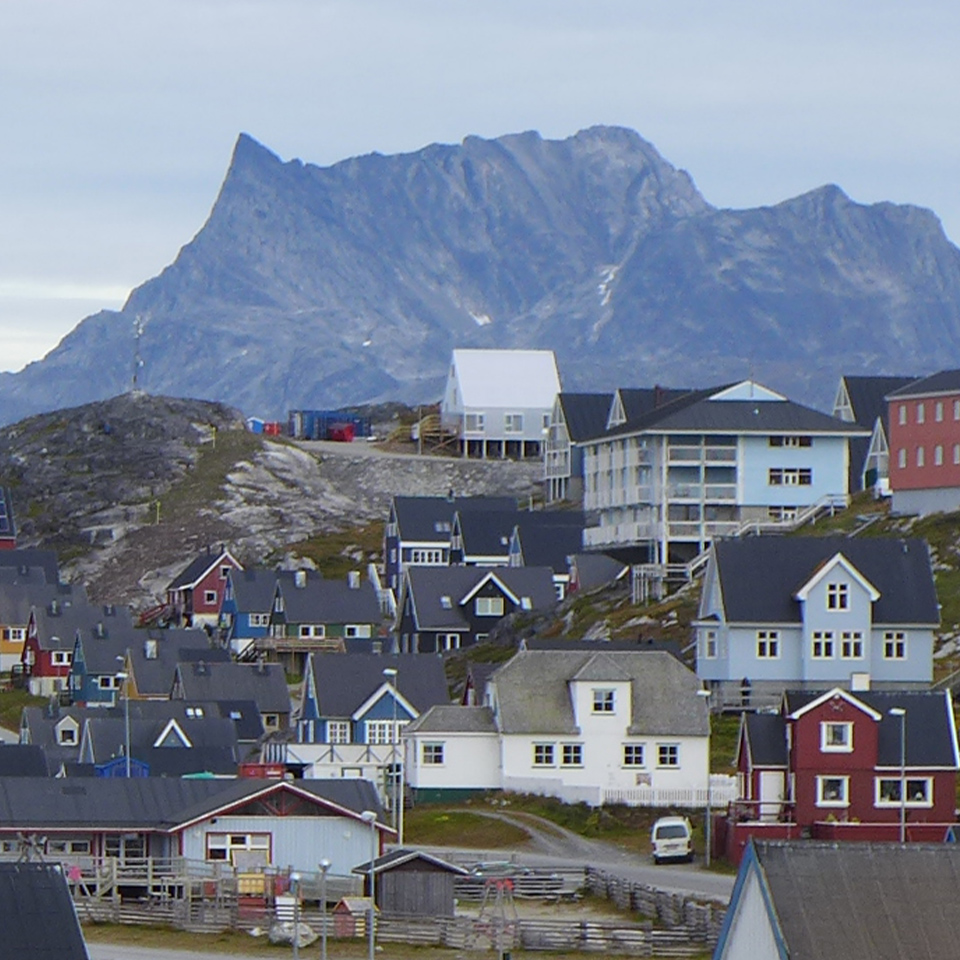 Wood construction in Nuuk, Greenland